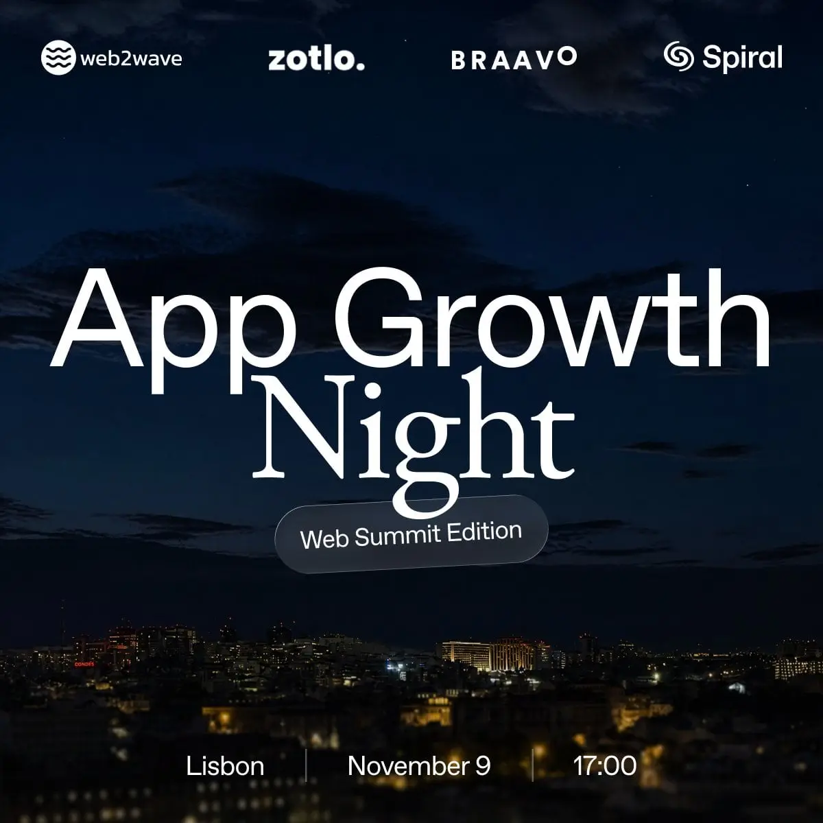 App Growth Night during WebSummit, Lisbon, event image